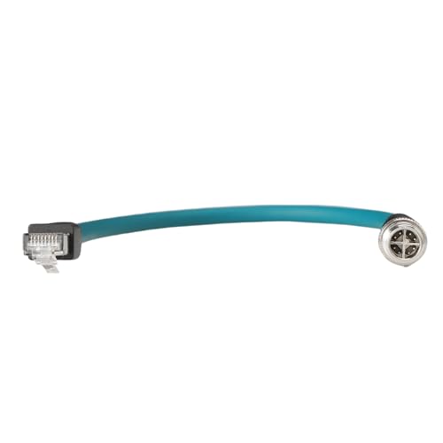 M12 Ethernet 8 Pin X Coded RJ45 CAT7e GigE Cable for Basler Cognex Vision Camera Sensor High Speed Network Switch Router PLC 30cm - size: 0.3 meter