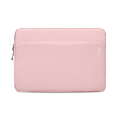 tomtoc Custom-Fit Slim Sleeve for 13-inch MacBook Neo A18 Pro A3404, Water-Resistant Protective Case with Accessory Pocket - color: Pink, size: 13-inch for MacBook Neo