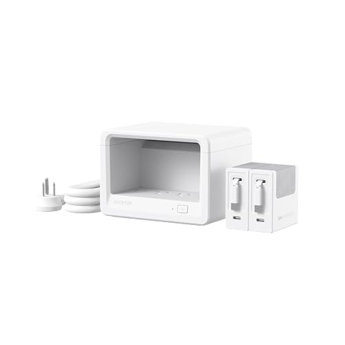 10-in-1 Desktop Charging Station with 2 Retractable Wall Chargers, 40W USB-C Power Strip with 6 AC, 2 USB C, 2 Type-C 33.5in Cables, Extension Cord with 1020J Surge Protection for Home Office - size: With 2 Type-C Chargers