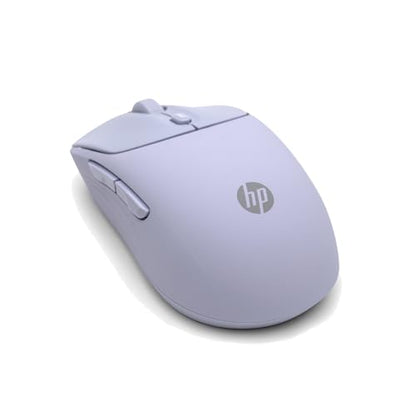 HP 400 Quiet Wireless Mouse, Dual Bluetooth & 2.4GHz, Soft Silicone, Quiet Clicks, Microsoft Wheel, 24-Month Battery, 6000 DPI, Ambidextrous, Eco-Friendly Design, Multi-OS, Purple - color: Purple