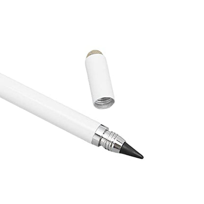 3 in 1 Stylus Pen, Universal Capacitive Stylus with 3 Replaceable Tips, No Battery Needed Touch Screen Pen fo Tablet, Phone, Drawing & Writing (White)
