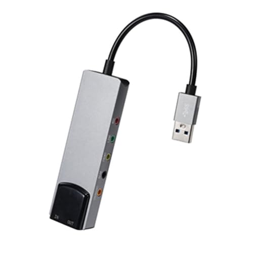 DAGIJIRD 5.1 Channel Audio Sound Card, USB External Sound Card Optical SPDIF Audio Adapter for PC Laptop