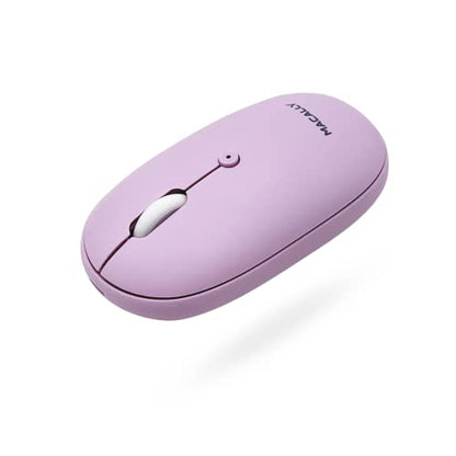 Macally Bluetooth Mouse Purple | Wireless Mouse - Comfortable and Quiet, Enjoy Strong Connection for Laptop, Mac, iPad - color: Purple