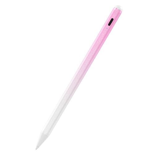 Stylus Pen for iPad 6-11th Gen 2X Fast Charge, Palm Rejection-White Pink | Tilt Sensitivity, USB-C Charge, Compatible with 2018-2026 Apple Pencil iPad Pro 11/12.9/13, Air 3/4/5/M2/M3/M4, mini 5/6/7 - color: White pink