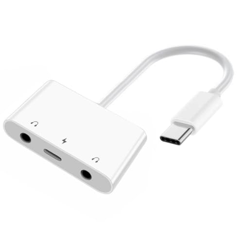 Chenyang 3 in 1 USB C to 2 3.5mm Audio AUX & MIC Sound Card Adapter with PD 15W Charge for Laptop Tablet Phone - style: 3.5mm 3-in-1