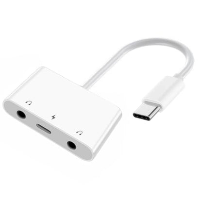 Chenyang 3 in 1 USB C to 2 3.5mm Audio AUX & MIC Sound Card Adapter with PD 15W Charge for Laptop Tablet Phone - style: 3.5mm 3-in-1