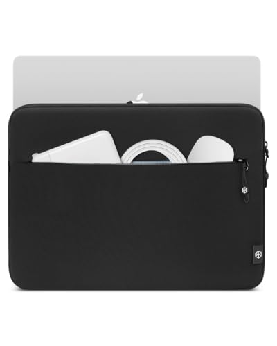 Sanctum 13" Laptop Sleeve 360° Protective Shockproof Waterproof Case for MacBook Air/Pro, Neo A3404,Slim Travel Bag with Pocket Black - color: Black, size: 13-inch for New MacBook Air & Pro &Neo