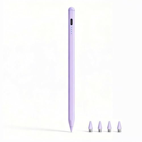 Stylus Pen for Samsung Galaxy Tab A11 / A11+, A9 / A9+, A8, A7 Lite, Active Capacitive Pencil for Samsung Android Tablet & iOS Touchscreens, High Precision Digital Pen with 4 Tips (Purple) - color: Purple