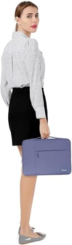 MOSISO Laptop Case 13.3 inch, 13-13.3 inch Laptop Sleeve with Handle Compatible with MacBook Air/Pro 13/Pro 14 M5 M4 M3 M2 M1,HP Dell ASUS Lenovo, Polyester Multifunctional Computer Bag, Lavender Gray - color: Lavender Gray, size: 13.3 inch