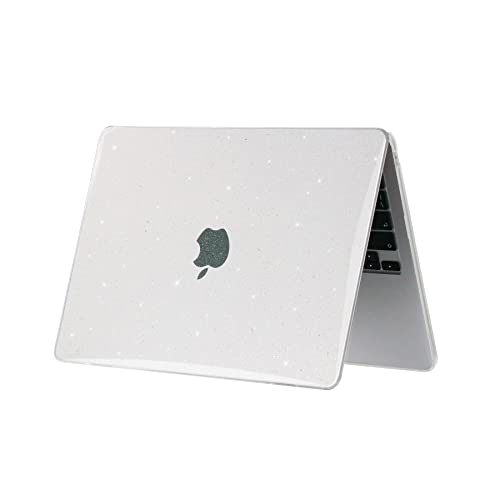 Case for MacBook Air 13 inch A1466 A1369 2010-2017 Release, 5 in 1 Plastic Hard Shell&Keyboard Cover&Screen Protector&Webcam Cover,Sparkly Clear - color: Bling Clear