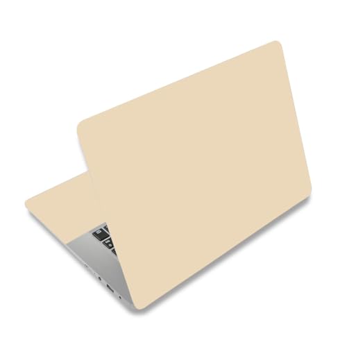 15-15.6 inches Netbook Laptop Skin Sticker Decal Reusable Cover Protector for 11.6 12 13 13.3 14 15 15.4 Notebook Chromebook Easy to Apply and Remove, Scratch-Resistant Waterproof I Apricot Beige - color: Apricot Beige