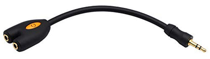 3.5mm Headphone Y Splitter Cable 3-Pole 3.5mm AUX Male to 2 Port 3.5mm Female Audio Stereo Y Splitter Cable for Headset Splitter Adapter, for Smartphone, Tablets, MP3, MP4(17.5CM) (3Pole) - color: 3Pole