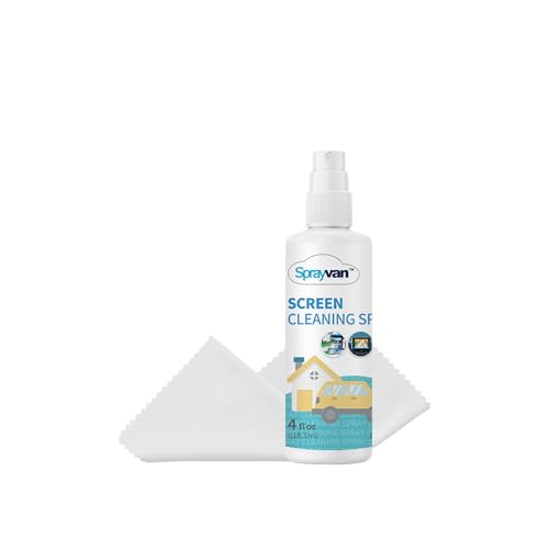 Screen Cleaner Spray -4oz Streak-Free TV Screen Cleaner Spray and Microfiber Cloth kit, Computer Screen Cleaner & Car Screen Cleaner for Flat Screen, TV,Laptop,Electronic Devices and Car (1)