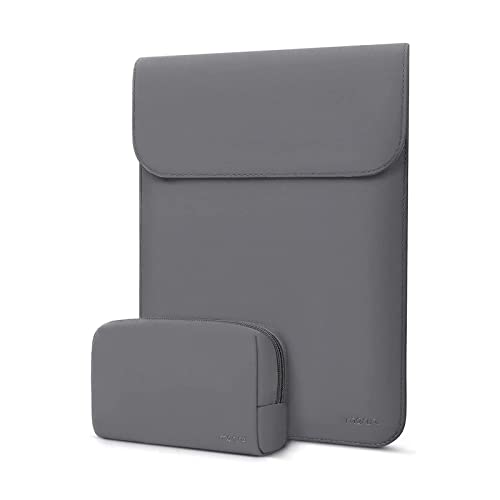 MOSISO Laptop Case 13.3 inch, 13-13.3 inch Laptop Sleeve Compatible with MacBook Neo 13 A18 Pro A3404 /Air 13/Pro 13/Pro 14 M5 M4 M3 M2 M1, Faux Suede Leather Case with Small Bag, Space Gray - color: Space Gray