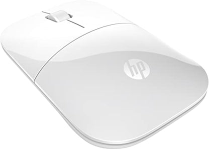 HP Z3700 Wireless Mouse, White, Slim, Multi-OS & Device Compatibility, 2.4 GHZ Connectivity, Multi-Surface Technology, Blue LED 1200 dpi Optical Sensor, Up to 16 Months Battery Life - color: White