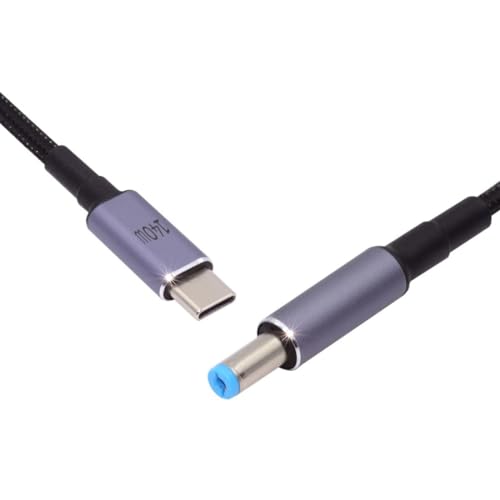 chenyang USB C to DC 5.5x2.1mm 20V Power 65W 100W 135W 140W PD Charge Cable for Laptop - color: Black 140W 5.5x2.1MM