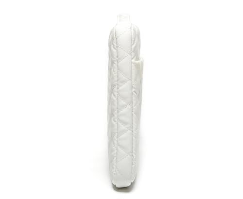 Kinmac White Quilted 360° Protective Laptop Sleeve with Handle, Front Pocket (12 inch-13.3 inch) - color: White Quilted, size: 12 inch-13.3 inch