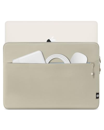 Sanctum 360° Protective Laptop Sleeve for 15-inch MacBook Air M5 M4 M3 M2 | Shockproof Water-Resistant Laptop Case with Soft Lining for Travel & Business Khaki - color: Khaki, size: 15-inch for New MacBook Air