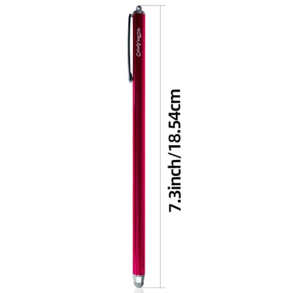 3-Pack 7.3’’ Fine Micro-Knit Mesh Tip Capacitive Stylus Pens for Touch Screens with Replaceable Mesh Tips, Extra Long Universal Stylus Pens and Cleaning Cloth (Black, Blue, Red) - color: Black, Blue, Red