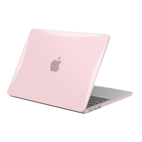 EooCoo Case for MacBook Air 13 inch M5/M4/M3/M2 2026-2022, Crystal Pink | Glitter Design for Mac Air 13.6-inch, Easy Snap-On, Scratch Resistant, Lightweight, For Study & Work, A3449/A3240/A3113/A2681 - color: Crystal Pink, size: Air 13.6-inch