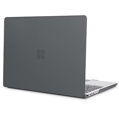 May Chen Compatible with Microsoft Surface Laptop Go 3 Go 2 Go 1 12.4 Inch Model 1943 2013 (2023 2022 2020 Release), Plastic Hard Shell Case with Screen Protector + Keyboard Cover, Matte Black - color: Matte Black
