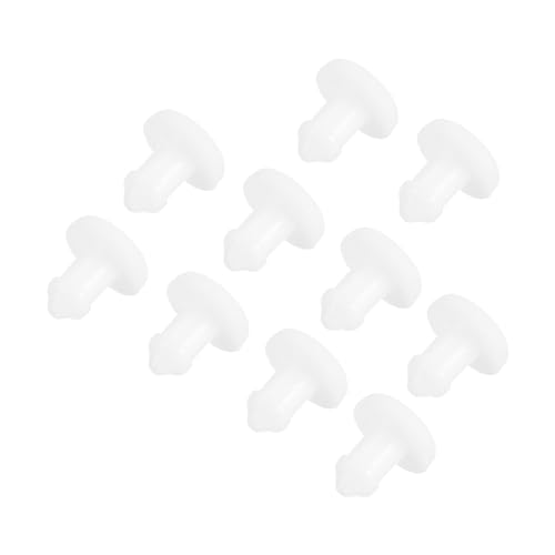 MECCANIXITY Silicone Snap in Locking Hole Plugs, Mini Rubber Panel Seal Cover Flush Type Panel Round for Kitchen Bulkheads Waterproof Sealing Plugs 2.5mm/0.1 Inch Diameter White,Pack of 10 - color: White, size: 2.5mm
