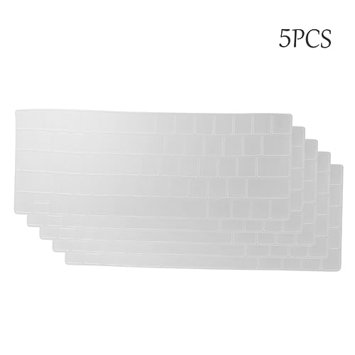 Uonlytech 5pcs Transparent Keyboard Film Compatible with Durable Laptop Keyboard Cover for Water Splash and Dirt Protection Easy to Clean Thin and Breathable Design