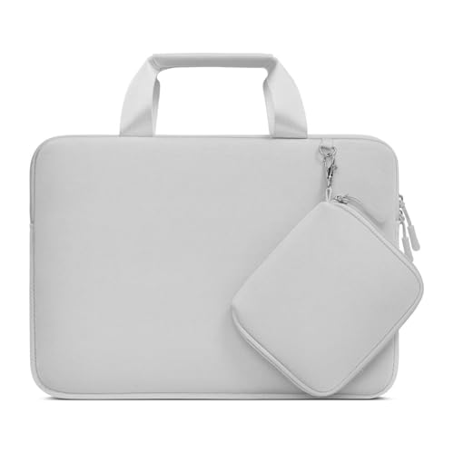 MOSISO Laptop Case 13.3 inch, 13-13.3 inch Laptop Sleeve Bag Compatible with MacBook Air/Pro 13 / Pro 14, HP Dell ASUS, Neoprene Carrying Computer Bag with Handle&Detachable Small Case, Gray - color: Gray, size: 13.3 inch