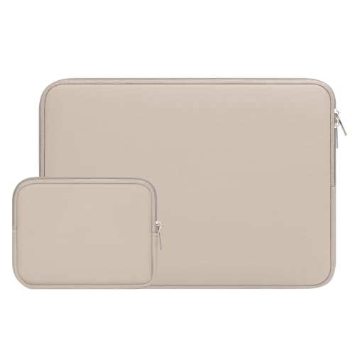 RAINYEAR 13.3 Inch Laptop Sleeve Soft Case with Accessories Pouch, Khaki | Protective Case Padded Carrying Cover for 13.3 Inch Notebook Computer Tablet Chromebook 14" MacBook Pro/Max M1 M2 M3 M4 M5 - color: Khaki, size: 13"-13.3"