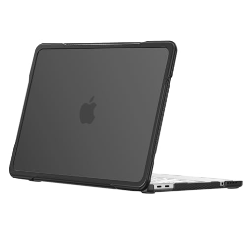 MOSISO Compatible with MacBook Neo Case 13 inch 2026 A3404 A18 Pro Chip | Anti-Crack Cover Protective Hard Shell Case with Shock-Absorbing TPU Bumper, Black - color: Black