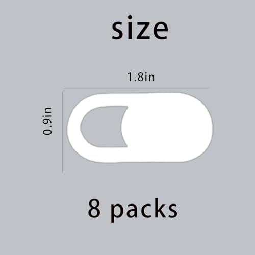 Privacy Lens Cover Set for Laptops Tablets Smartphones Sliding Screen Privacy Protector Pack for Office Home Use (White 8 Pack) - color: White-8 PCS