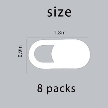 Privacy Lens Cover Set for Laptops Tablets Smartphones Sliding Screen Privacy Protector Pack for Office Home Use (White 8 Pack) - color: White-8 PCS