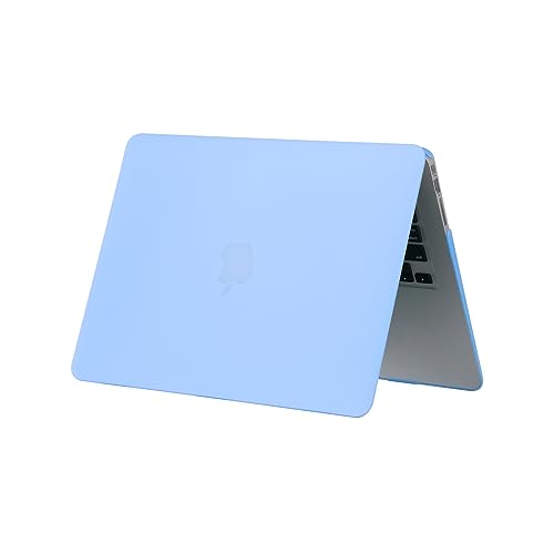 RUBAN Case Compatible with MacBook Air 13 Inch (Models: A1369 & A1466, Older Version 2010-2017 Release), Slim Snap On Hard Shell Protective Cover and Keyboard Cover (Airy Blue) - color: Airy Blue