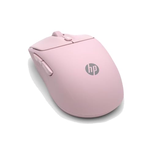 HP 400 Quiet Wireless Mouse, Dual Bluetooth & 2.4GHz, Soft Silicone, Quiet Clicks, Microsoft Wheel, 24-Month Battery, 6000 DPI, Ambidextrous, Eco-Friendly Design, Multi-OS, Pink - color: Pink