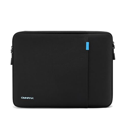 Omnpak Laptop Sleeve for 13" MacBook Air/Pro M5-M1 & Neo A18 Pro | Shockproof Protective Case with Accessory Pocket and YKK Ziper,Water-Resistant, 360° Shockproof Cover - size: 13-inch for MacBook Neo/Air/Pro