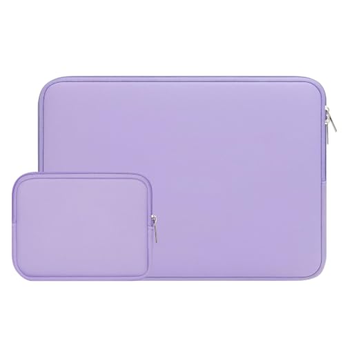 RAINYEAR 13 Inch Laptop Sleeve Soft Case with Accessories Pouch, Purple | Protective Case Padded Carrying Cover Computer Bag for 13.3 Inch MacBook Air/Pro M1 M2 M3 M4 M5 A3449 A3240 A3113 A2681 A2338 - color: Purple, size: 13"