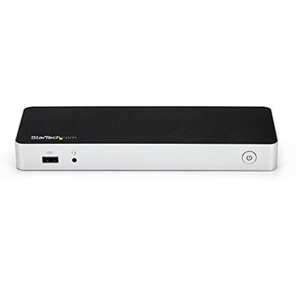 StarTech USB-C Dual 1080p HDMI or DVI Dock, 60W PD, GbE, Thunderbolt 3 | Laptop docking station, charging, plug-and-play, HP, Lenovo, Dell and Surface, dual HDMI/DVI, 3.5mm headset, 1m cable