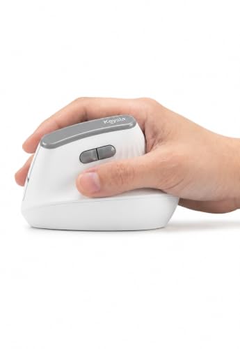 Ergonomic Mouse, Wireless Bluetooth Vertical Mouse with 3-Device Connectivity, 2.4GHz USB-A Receiver, Quiet Clicks, 7 Buttons, Adjustable DPI, Right Hand, for Windows Mac Laptop PC - color: Snow White