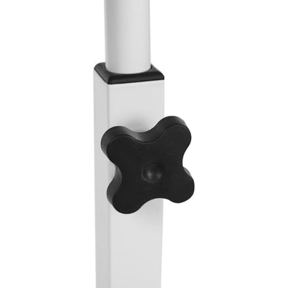 Overbed Table with Wheels, Movable Bedside Table Height Adjustable Over Bed Desk Foldable Rolling Laptop Desk with Drawers for Home & Hospital Use (White) - color: White