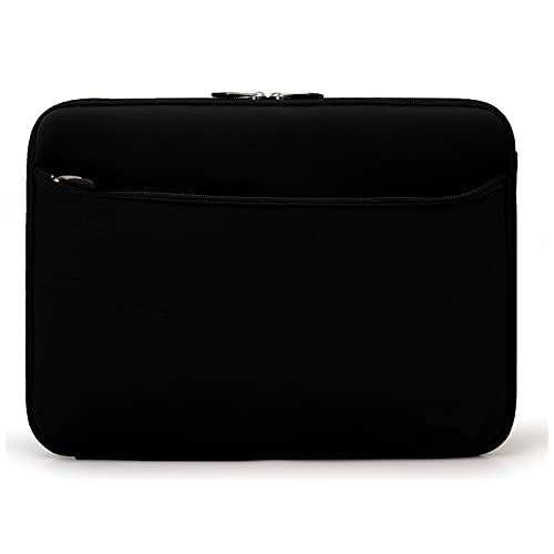 13 Inch Laptop Carrying Sleeve Neoprene Water Resistant Bag with Accessories Pocket-Compatible with AirBook 13 (Black) - color: Black