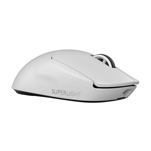 Logitech G PRO X Superlight 2 Wireless Gaming Mouse - White | 60g, Symmetrical Shape, <8 kHz Polling, 44K DPI, PowerPlay Wireless Charging Supported, USB-C, 5 Buttons, For PC/Mac - color: White, size: Classic, style: Mouse