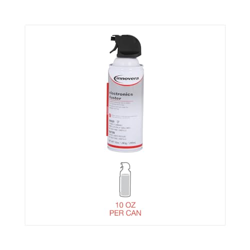 Innovera Compressed Air Duster Cleaner, 10 Oz Can, 8/Pack
