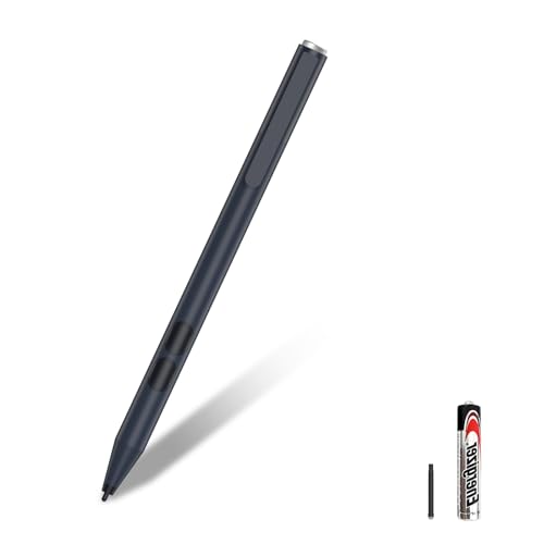 Stylus Pen for HP Omnibook X Flip Envy/Pavilion/Spectre x360 300Day Battery | Active Stylus Pen with Smooth Writing, MPP 1.51 Tilt Pen with Pressure Sensitivity & Palm Rejection for Drawing, Note-Taking - color: black