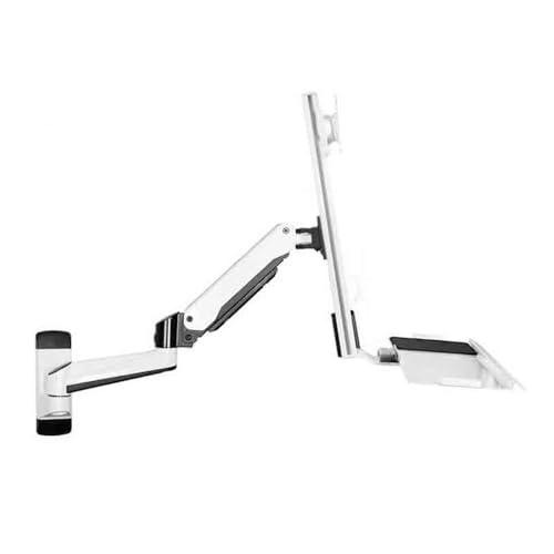 Monitor Stand Wall-Mounted Dual Section Arm Single Screen with Regular Tray Monitor Stand for 15-27 Inch Screen Monitor Stand Desk arm
