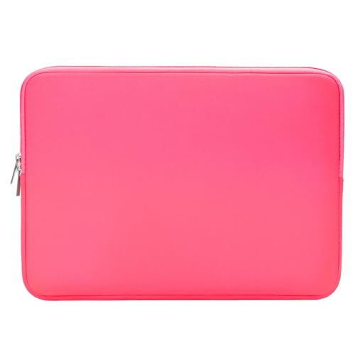 RAINYEAR 13 Inch Laptop Sleeve Case Padded Carrying Bag, Bright Pink | Slim Protective Soft Zipper Computer Cover for 13.3 inch MacBook Air/Pro M1 M2 M3 M4 M5 A3449 A3240 A3113 A2681 A2338 - color: Bright Pink, size: 13"