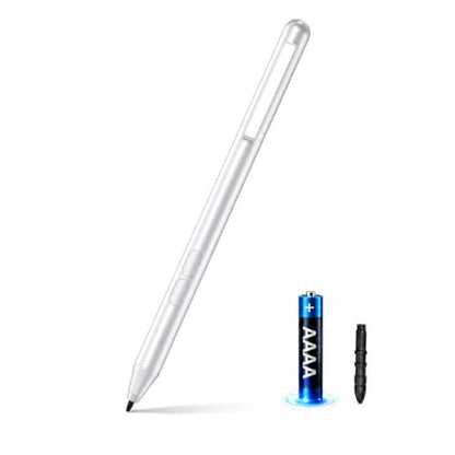 Active Pen for HP Omnibook Envy x360 Spectre Pavilion, Palm Rejection | 1024 Pressure Levels, 300-Day Battery, Dual Side Button, No Bluetooth, MPP 1.51 for Drawing & Note-taking - color: Silvery