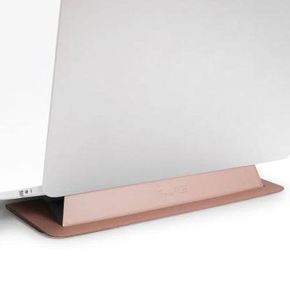 Laptop Stand for Desk, Office, Ergonomic Notebook Stand, Foldable & Portable Travel FlatStand, Lightweight, Anti-Slip, Compatible with MacBook Air, Pro, and Up to 15.4" Laptops (Dusky Rose) - color: Dusky Rose