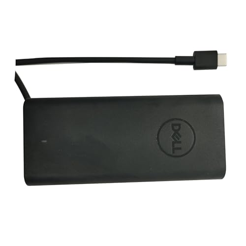 Dell Laptop Charger 65W USB-C,AC Adapter with Power Cord Cable,LA65NM190, HA65NM190, DA65NM190, HKA65NM200, Black
