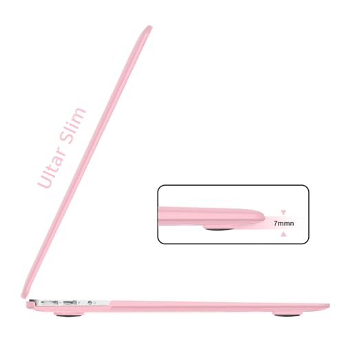 B BELK Compatible with MacBook Air 13 inch Case 2010-2017 Model A1466 A1369 | Matte Plastic Laptop Hard Shell Case for MacBook Air 13.3 inch with Keyboard Cover & Screen Protector, Pink - color: Pink