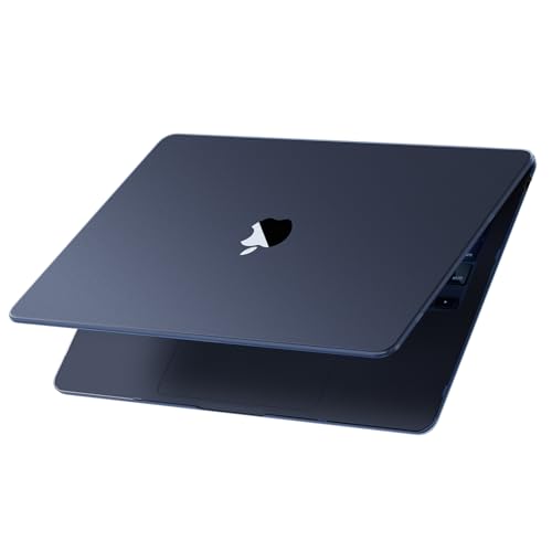 Macaset Case Compatible with MacBook Air 15 inch M5 2026-2023 M4-M2 Cover | Model A3448 A3241 A3114 A2941, Plastic Hard Shell Case & Scratch-Resistant - color: Midnight Clear